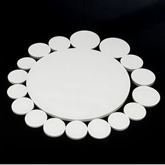 Dia 15-100mm THICK 6mm PTFE Plastic Solid Discs Flat Round Pad Sealed Cushioning