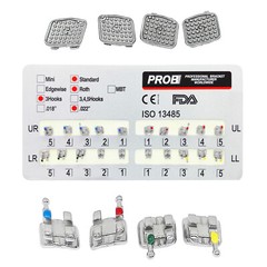 20Pcs PROB Dental Orthodontic Metal Brackets Braces Mini/Standard .022 3/345Hook