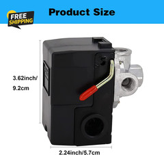 Heavy Duty Pressure Switch for Air Compressor 135-175 Psi Four 4 Port 26 Amp