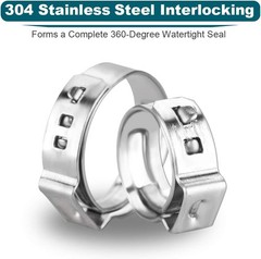 High Quality 1/2 Inch PEX Cinch Clamps 50 Pack Stainless Steel Watertight Seal
