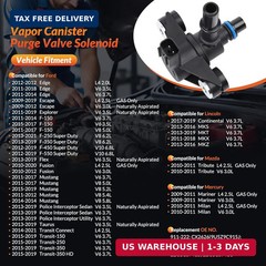 Vapor Canister Purge Valve Solenoid EVAP Compatible for Ford F-150,Escape, Explo