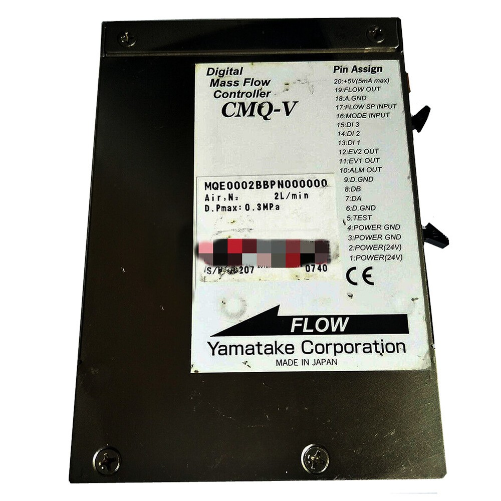 2Pcs CMQ-V MQE0002BBPN000000 Digital Mass Flow Controller 0.3MPa Used