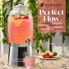 Style Setter Oak Grove Glass Beverage – 2.5 Gallon Drink