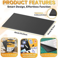FINDMAG 6PCS Magnetic Sheets 4×6 Adhesive Back Flexible Magnet Paper DIY