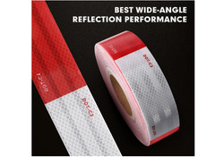 2in x 160ft Reflective Tape Red White DOT C2 Safety Trailer Truck Tape