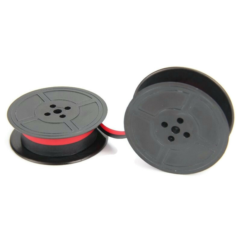 6- PK For Less! Vintage Portable Manual Royal Typewriter Spool Ribbon Black Red