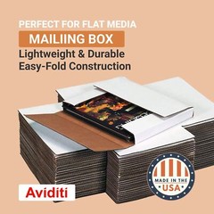 AVIDITI Shipping Boxes Medium 12.5″L x 12.5″W x 1″H, 50-Pack | Corrugated Car…