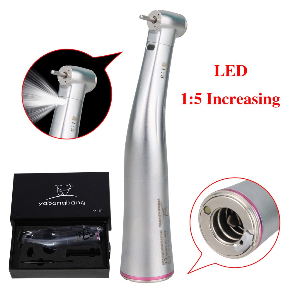 NSK Style Dent 1:1 1:5 20:1 Fiber Optic LED Straight Contra Angle Handpiece