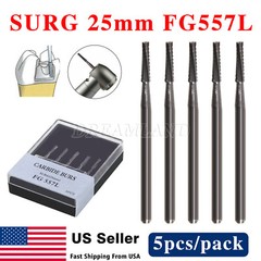 Burr Dental Surgical Burs 557L Long 25mm Carbide Bur High Speed FG SURG FGOS SL