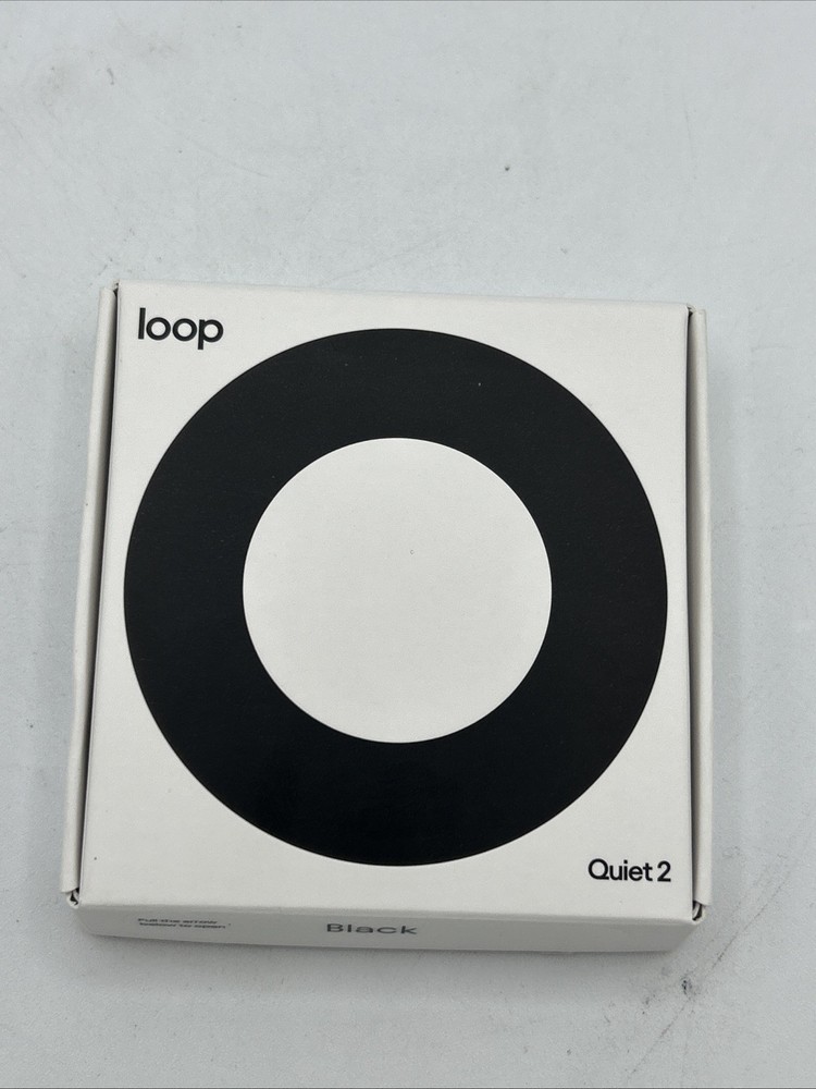 Loop Quiet 2 Noise Reduction Earplugs 14/21 Black New Open Box