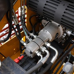 New 24HP Mini Skid Steer Loader 4-in-1 Bucket 3-Stage Pump Hydraulic System