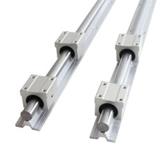 2X SBR25 Linear Rail Guide 400MM-1500MM Slide Shaft Rod+4XSBR12UU Bearing Block