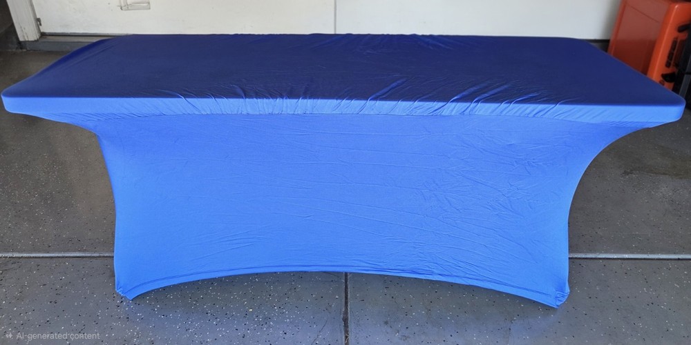 6 ft SPANDEX Fitted Tablecloth Stretch Table Cover ROYAL BLUE