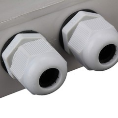 White Gray Plastic Waterproof 6 Position Terminals Electric Junction Project Box