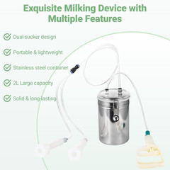 Manual Milking Machine, 2L Effort-Saving Goat Milking Device, Sheep Cow Hand Vac