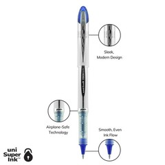 Uni-Ball Vision Elite Rollerball Pens Bold Point Blk Ink 67180PP (12 Pens, 3PKs)