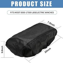 New Upgrade Heavy Duty 600D Oxford Fabric Winch Cover, Waterproof Dustproof UV R