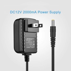 12V 2A Power Supply 5-Pack, Ideal for Cameras and LED Strips, Easy Setup