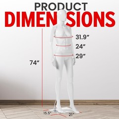 Versatile 360° Design Female Mannequin – White