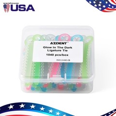 1040pcs/box Dental Orthodontic Ligature Ties Elastic Rubber Bands Dark Light