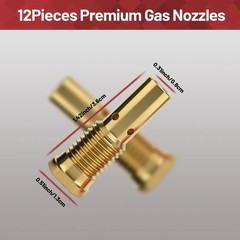 12PK Mig Nozzle Tip fit Lincoln Century FC90 Flux-Cored Wire Feed Welder K3493-1