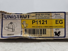 23 Pack Unistrut P1121 EG Pipe Clamp For 4″ Rigid Conduit New *Short Hardware