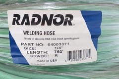 Radnor 64003371 Grade R Welding Hose 1/4in 750ft