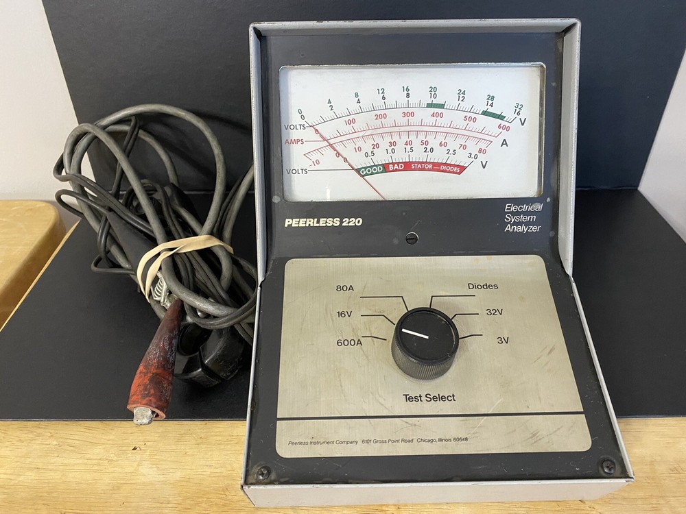 Peerless Electrical System Analyzer Model 220 Works 80A 600A 3V 32V