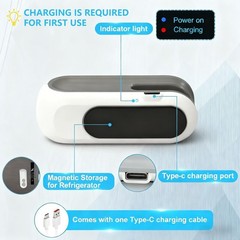 Mini Bag Sealer With Cutter And Magnet, 2 In 1 Rechargeable Vacuum Sealer Bag…