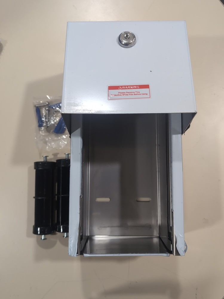 Commercial Stainless Steel Double Toilet Paper Dispenser Lockable Wall Mount