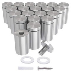 20-Pack Standoff Screws (1 in. Dia x 1 in. L), Stainless Steel Standoff Mounting