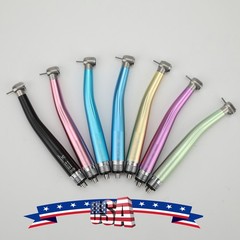 7 Color NSK Style Dental High Speed Handpiece Push Button 4 Holes M4 Yabangbang