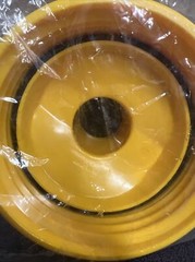 OIL SAFE 100209 Utility Lid,w/2 In Outlet,HDPE,Yellow
