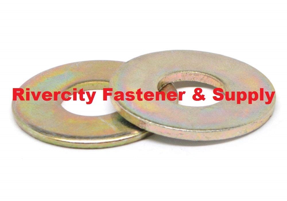 7/8″ Grade 8 USS Flat Washers 7/8 inch washer ID: 15/16 x OD: 2-1/4″ Yellow Zinc