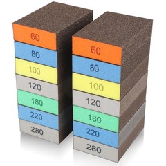 14xSanding Sponge Block Reusable Wet Dry Sanding Pads for Wood Metal Plastic DIY