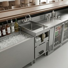 22 in. x 12 in. Underbar Hand Sink with Soap and Towel Dispenser