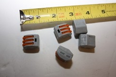 150 Wago 3 Conductor Lever Nuts 222-413 Wire Splice Terminal Block Box lot 150