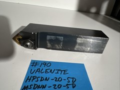 valenite HPSDN-20-5D Indexible Carbide Lathe Toolholder MSDNN 6”OAL 1.25Shank