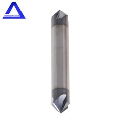 5Pcs 3/8″ 4 Flute 90 Degree Double End Carbide Chamfer Mill 2.5″ Overall Length