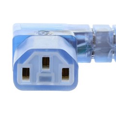 20ft 15A 14/3 Medical Grade Power Cord With Left Angle IEC C13 by AC WORKS®