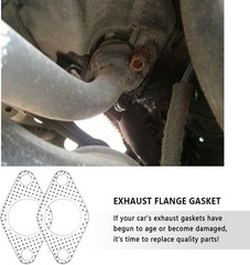 2PCS 1.5″ 2-Bolt Flange Exhaust Manifold Gasket, High-Temperatu Color: 1.5inch