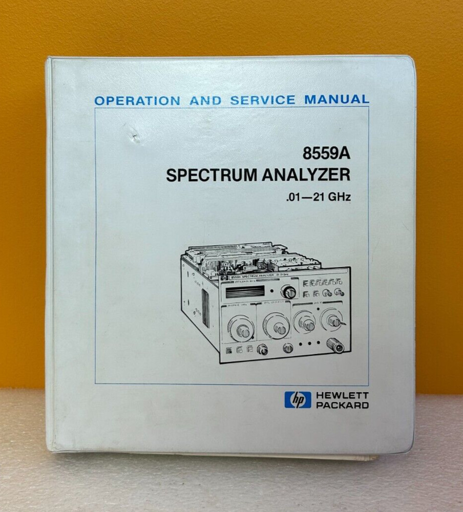 HP / Agilent 08559-90012 1984 Spectrum Analyzer Operation & Service Manual.