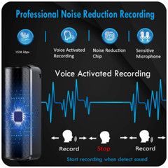 16GB/32GB Magnetic Mini Hidden Audio Recorder Device Spy Digital Voice Recording