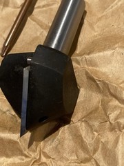 AMANA TOOL RC-1102 90° V-Groove CNC Insert Router Bit 1/2in Shank x 1-1/2in D V1