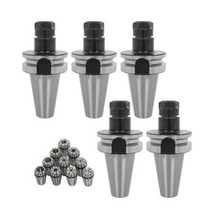5PC BT40 ER16 PRECISION COLLET CHUCK 20000 RPM AND 10PC ER16 COLLETS NEW