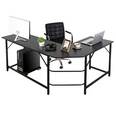 66″ L-Shaped Gaming Desk Corner Computer Desk PC Laptop Study Table Workstation