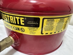 Justrite 7225140 Safety Can, Laboratory Can w/ Faucet 7225150 2.5 Gallon Red gas