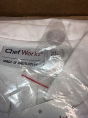 Chef Works Unisex Volnay Chef Coat, White X-Large PCSSWHTXL Size XL