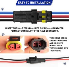 5/10 Sets Car Automotive Waterproof Electrical Wire Connector Plug 2/3/4/5/6 Pin