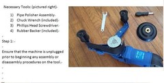 Tools 40A Pipe Rail Polishing Belt Sander & 100 Belts fits Metabo Roxx Bluerock